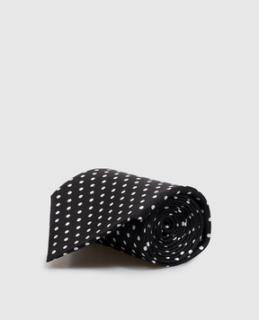 Dolce&Gabbana Black polka dot silk tie GT160EIS13O