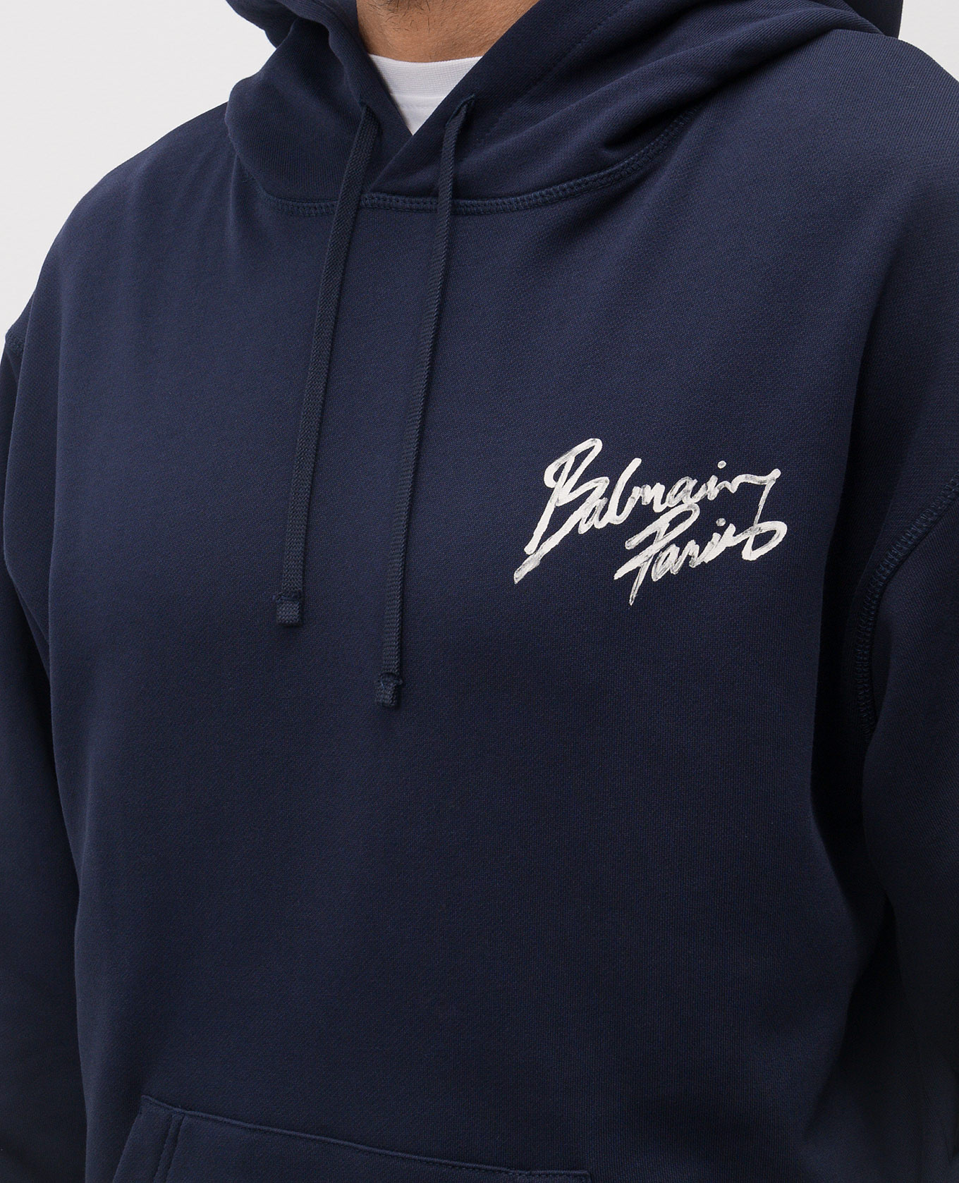 Blue hoodie with logo Balmain 5