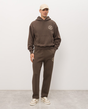 Sporty & Rich Brown insulated tracksuit with logo print ST11083244BR03PA08783m