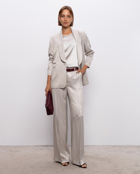 Peserico Beige jacket with brand patch A0124301819