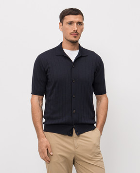 Peserico Blue shirt with silk R59465F1809317