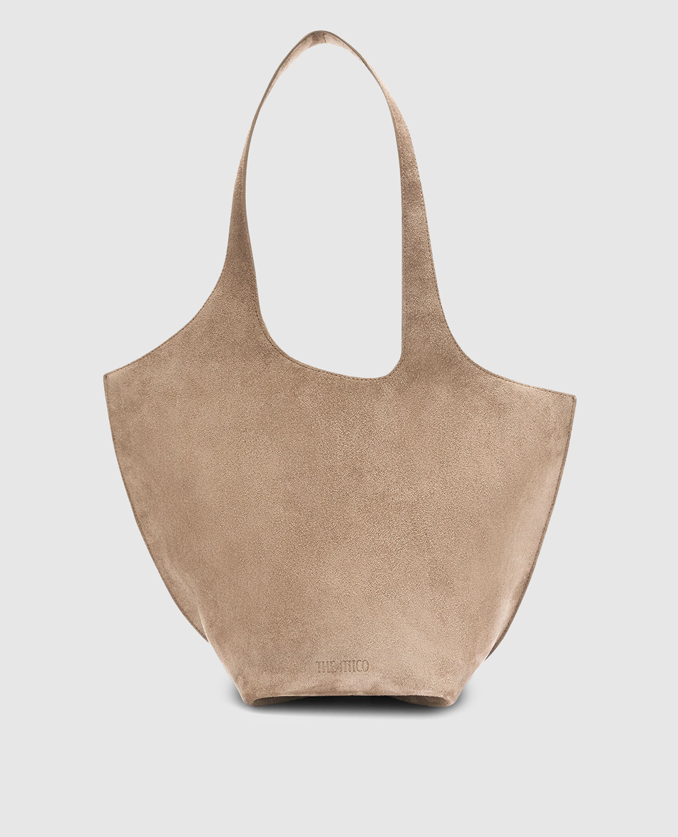 

Beige suede bag with logo The Attico