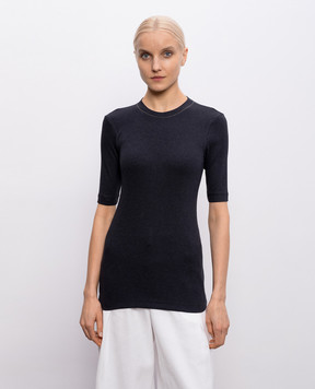 Brunello Cucinelli Dark gray ribbed top MPTC8BJ310