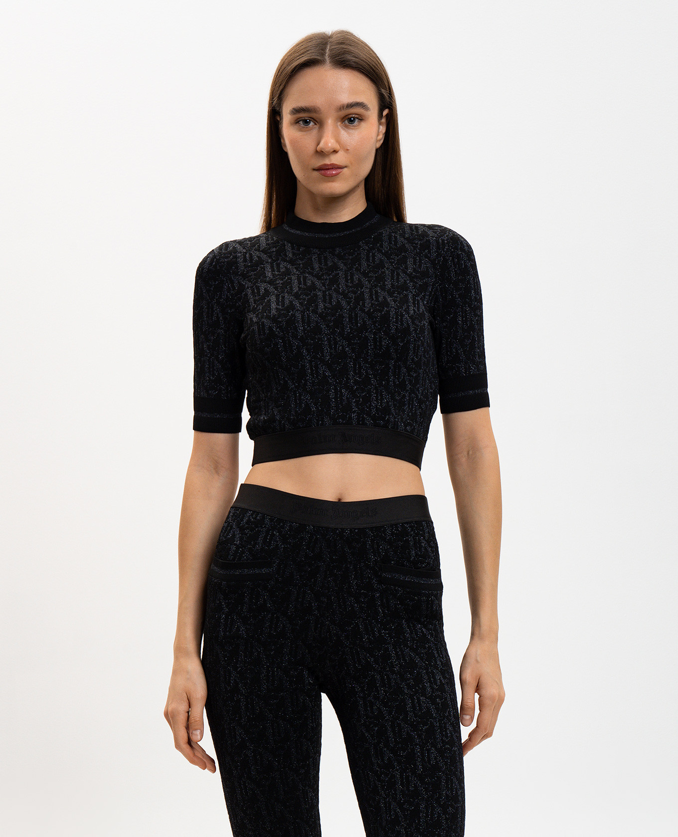 Black top with lurex pattern Palm Angels 3