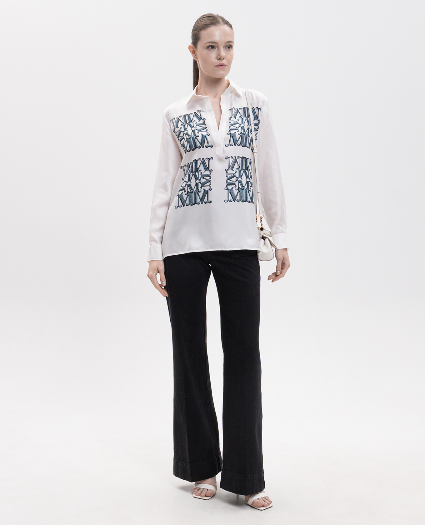 FILTRO silk blouse with logo print Max Mara 2