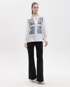 Max Mara FILTRO silk blouse with logo print MXMFILTRO