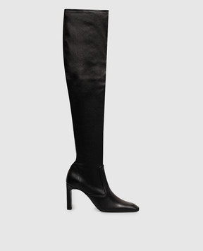 Toteme Black leather over-the-knee boots 254WAS0262LE0193