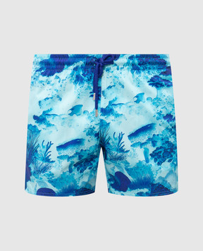 Vilebrequin Coral Reef Blue Swim Shorts MSOEF118