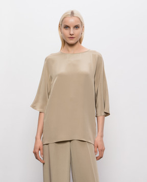 Max Mara Beige MXEGATTINI silk blouse MXEGATTINI
