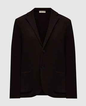 Cashmere&Whiskey Brown cashmere cardigan MU9471312341R