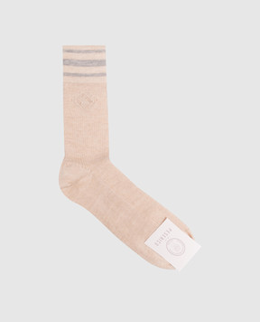 Peserico Beige merino wool socks A41073C0RCC887