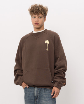 Palm Angels Brown Feel High sweatshirt PAMBA007FL001