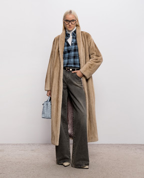 Rindi Beige mink fur coat 060VS026