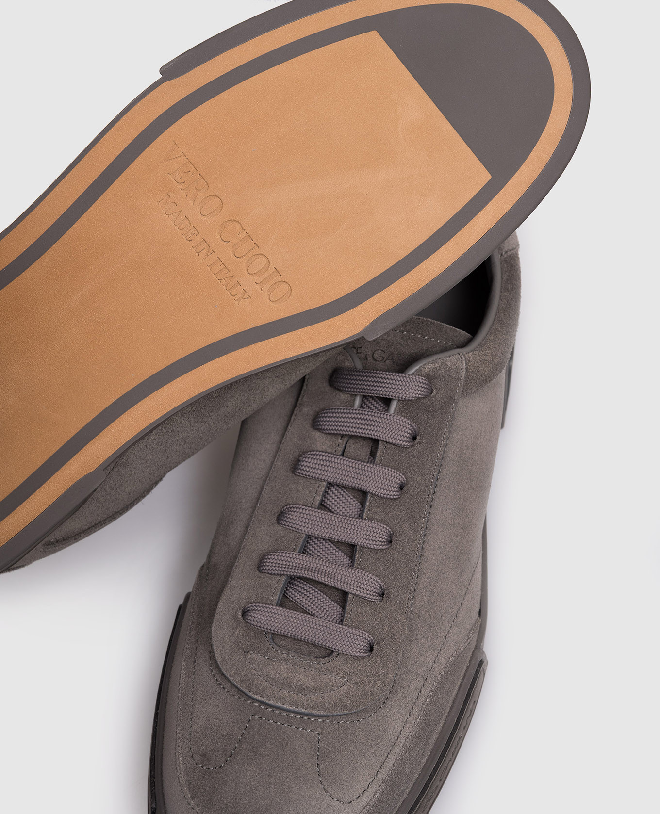 Grey suede sneakers with embossed logo Dolce&Gabbana 5