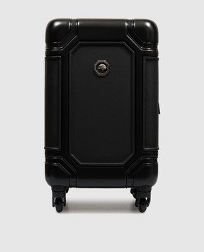 Stefano Ricci Black suitcase with leather inserts ND209UMR