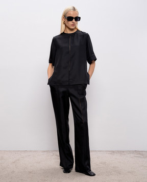 Loulou de Saison Black HAVANA silk blouse HAVANA