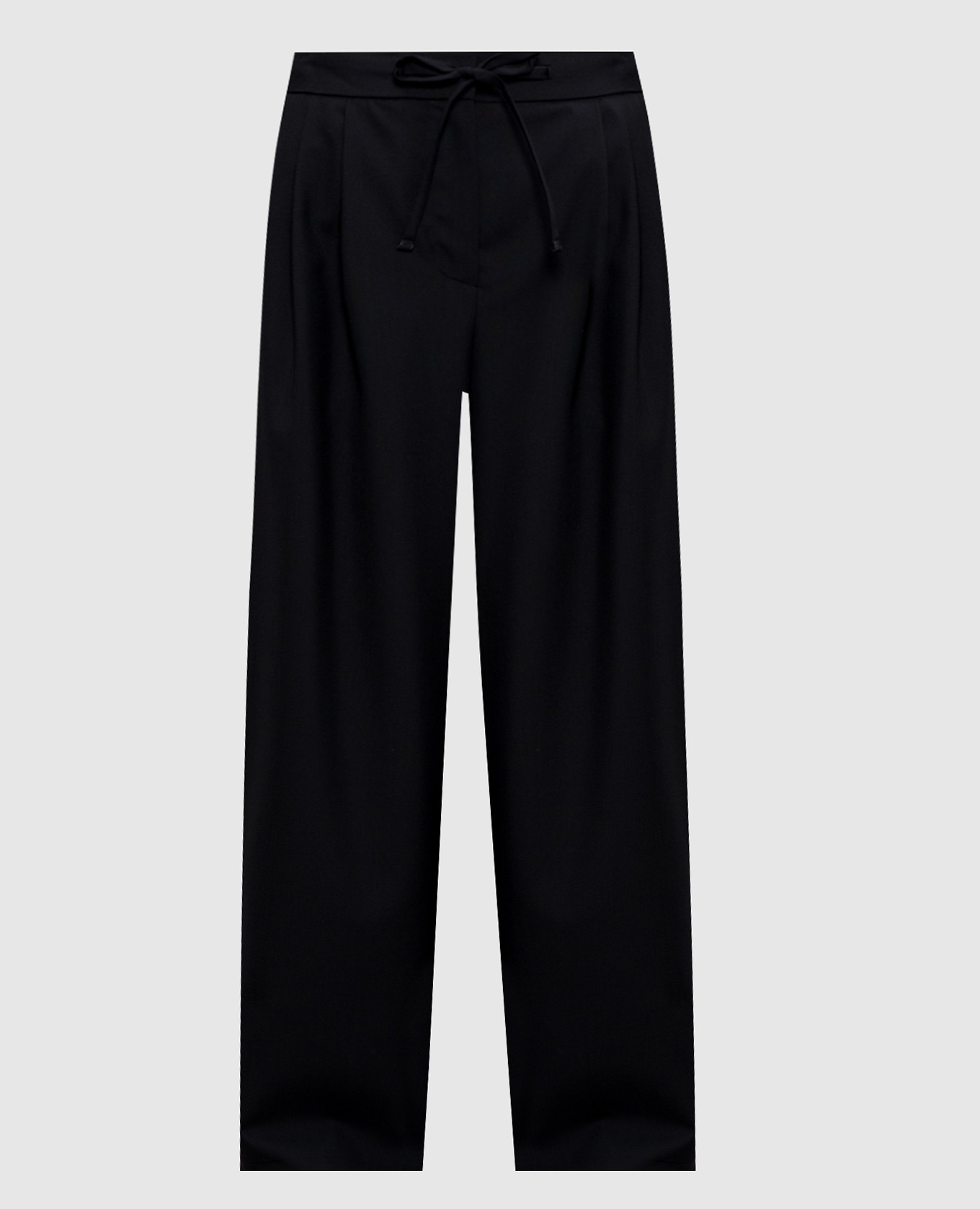 Black wool pants
