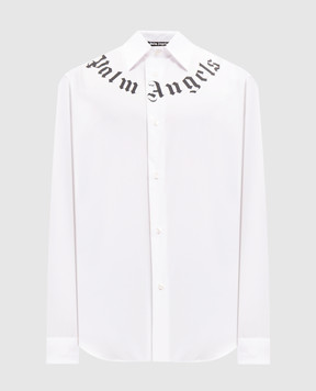Palm Angels White shirt with logo print PMGE04KS26FAB001