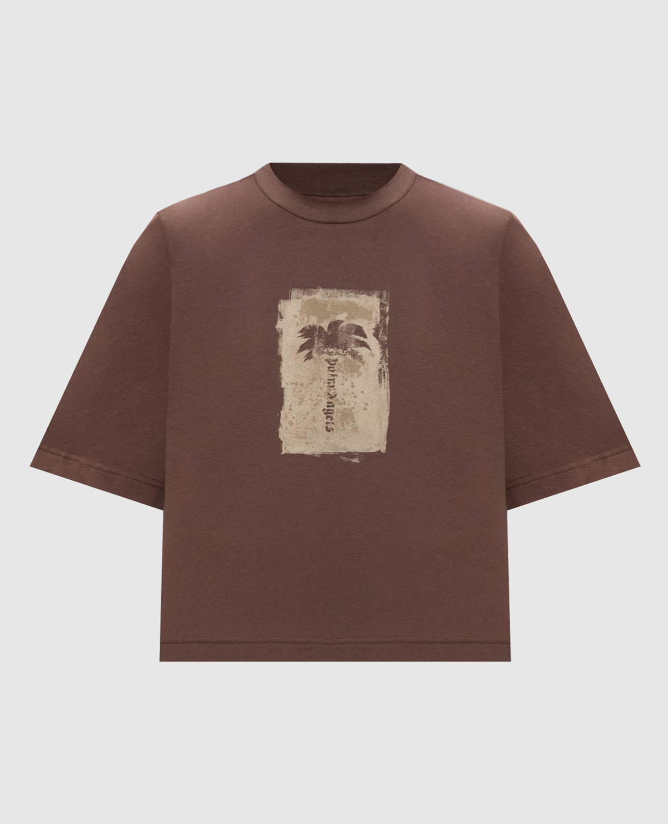 Brown Brashed Palm T-shirt