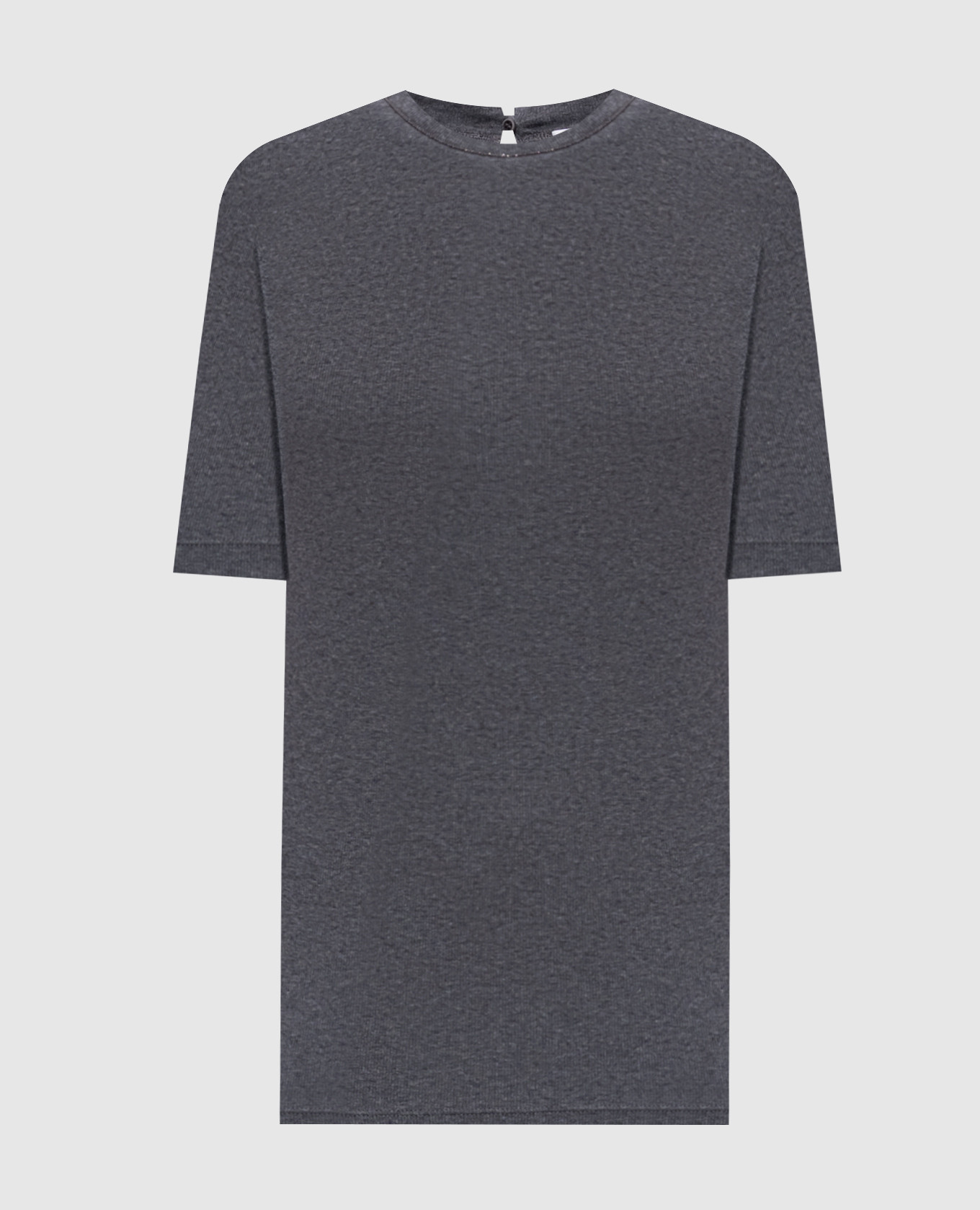 Gray top with monil chain
