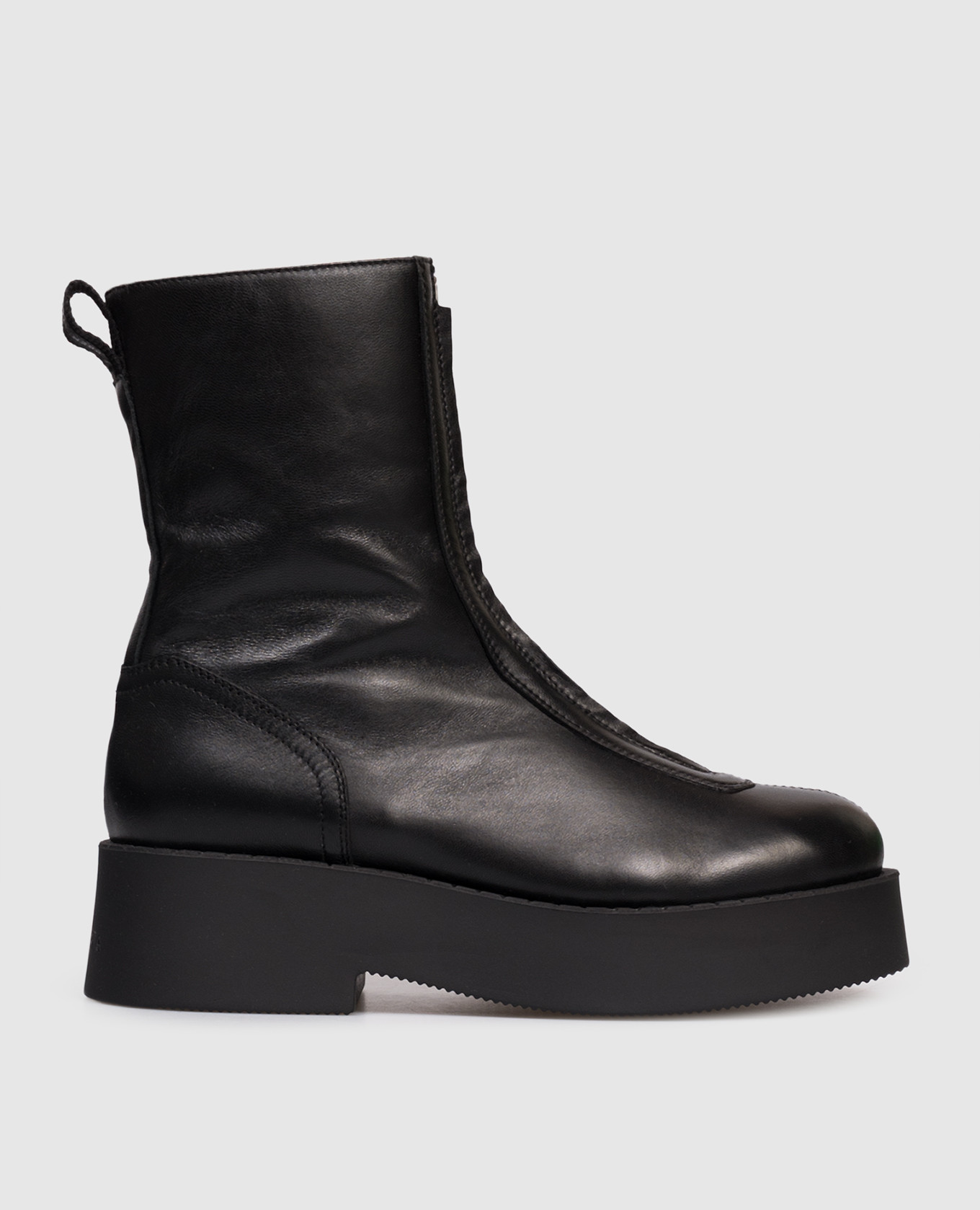 

Black leather boots with fur trim Premiata