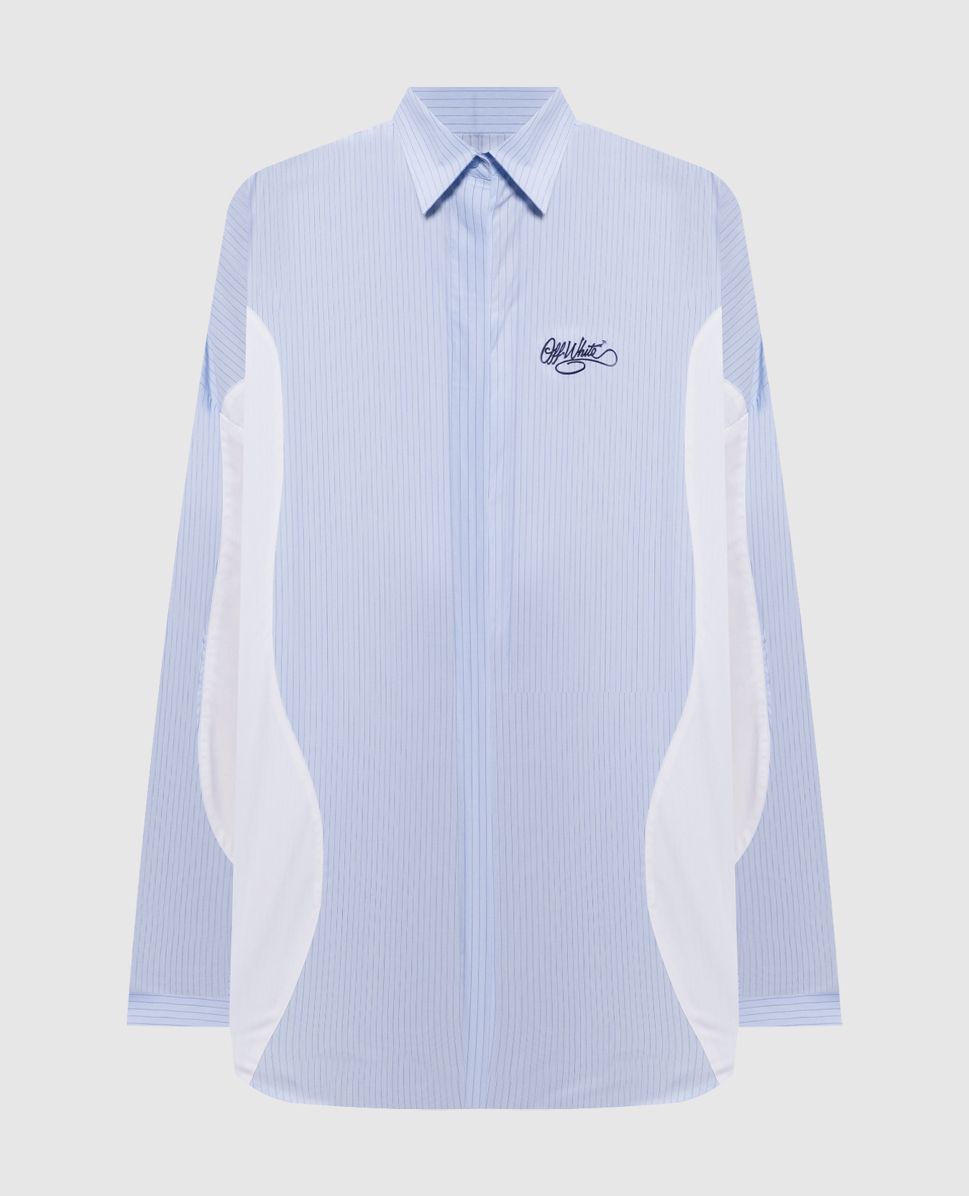 Shirt with logo embroidery Off-White