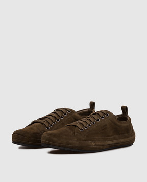 Tom Ford Khaki suede sneakers J1645LCL123C