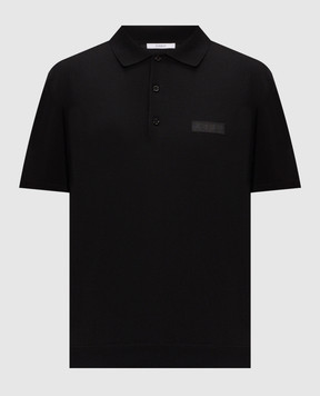Givenchy Black polo shirt with logo patch BML0144YPF