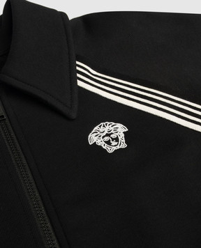 Versace Children's black sports jacket with embroidered emblem 10229121A11652