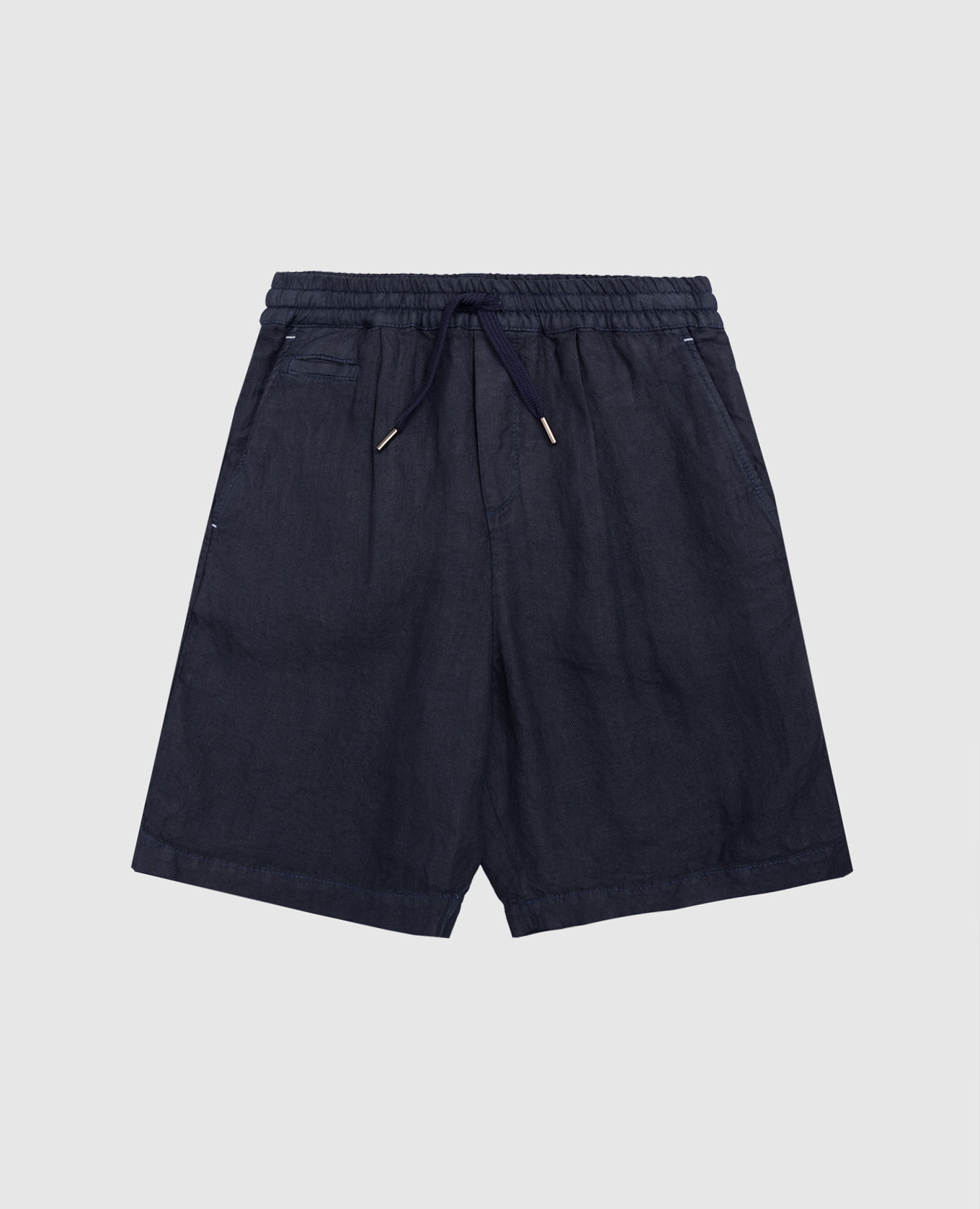Children's blue linen shorts
