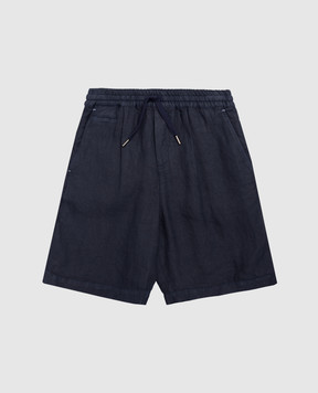 Brunello Cucinelli Children's blue linen shorts B243DP902C