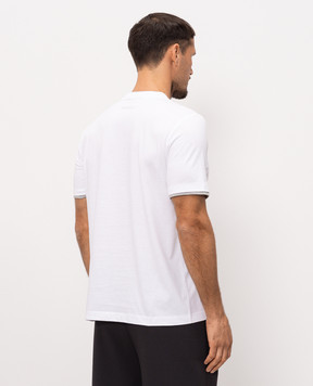 Peserico White T-shirt with logo print R55044J0Q402358