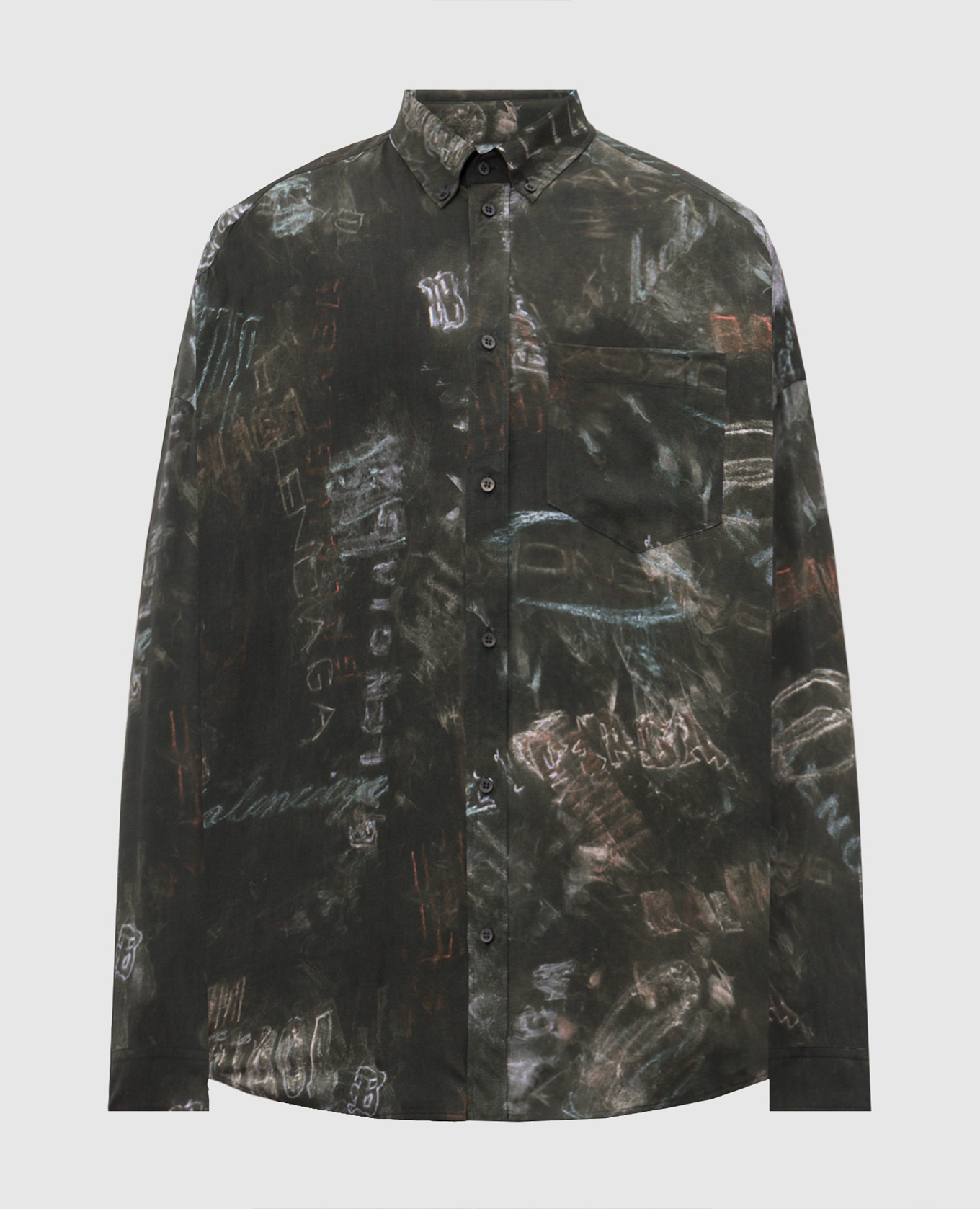 Black shirt with logo print Balenciaga