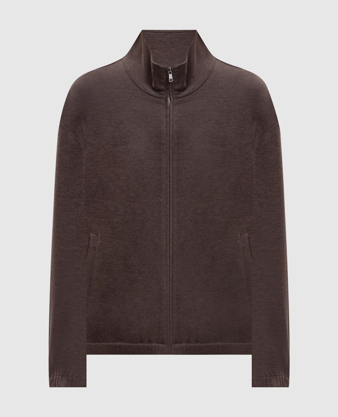 Brown sports jacket with silk