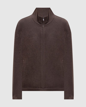 Max Mara Brown sports jacket with silk MXMESPLOSO