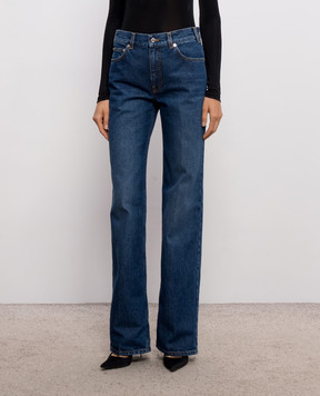 Thierry Mugler Blue jeans with logo patch 26F6PA05362037