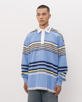 AMIRI Blue striped polo shirt AM326JR017