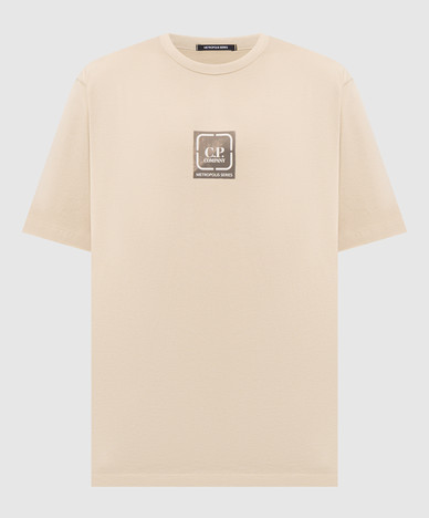 Metropolis Series beige T-shirt with a print