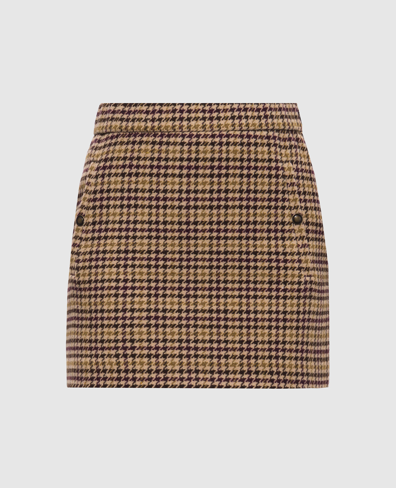 Beige skirt with patterned wool