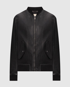 Trussardi Black leather bomber jacket R302M000053NML901L01