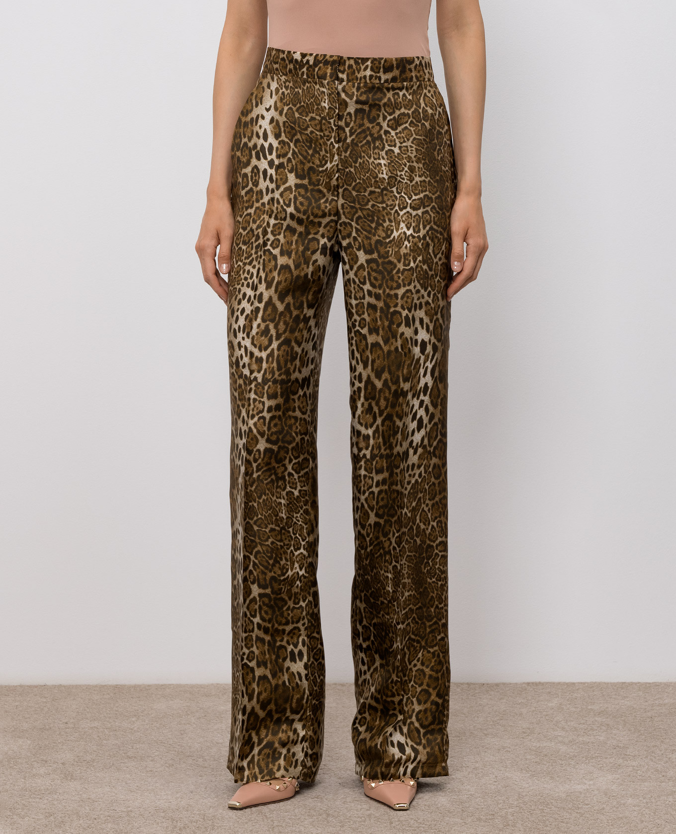 TROMANA brown leopard print silk pants Max Mara 3