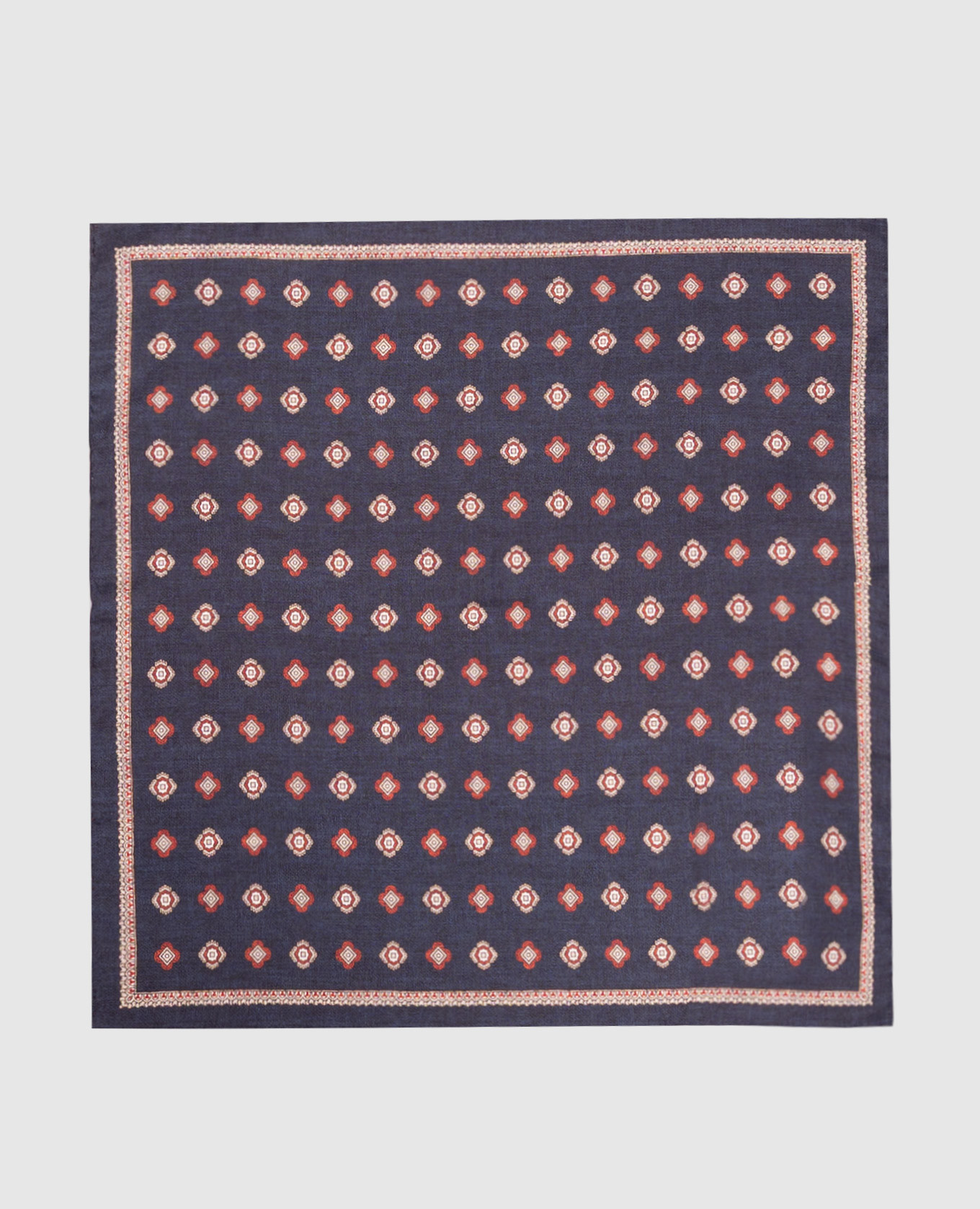 Reversible printed silk pachet scarf