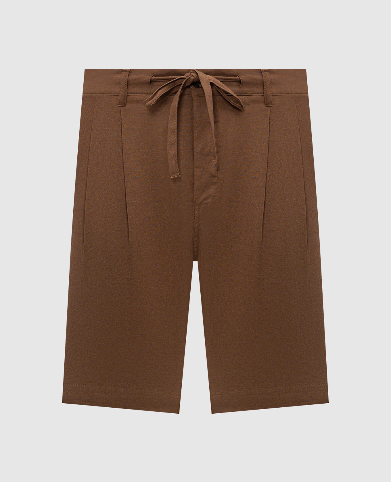 Brown linen shorts