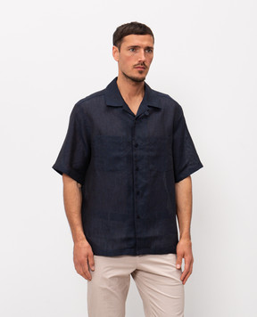 Herno Blue linen shirt CM000031U17158