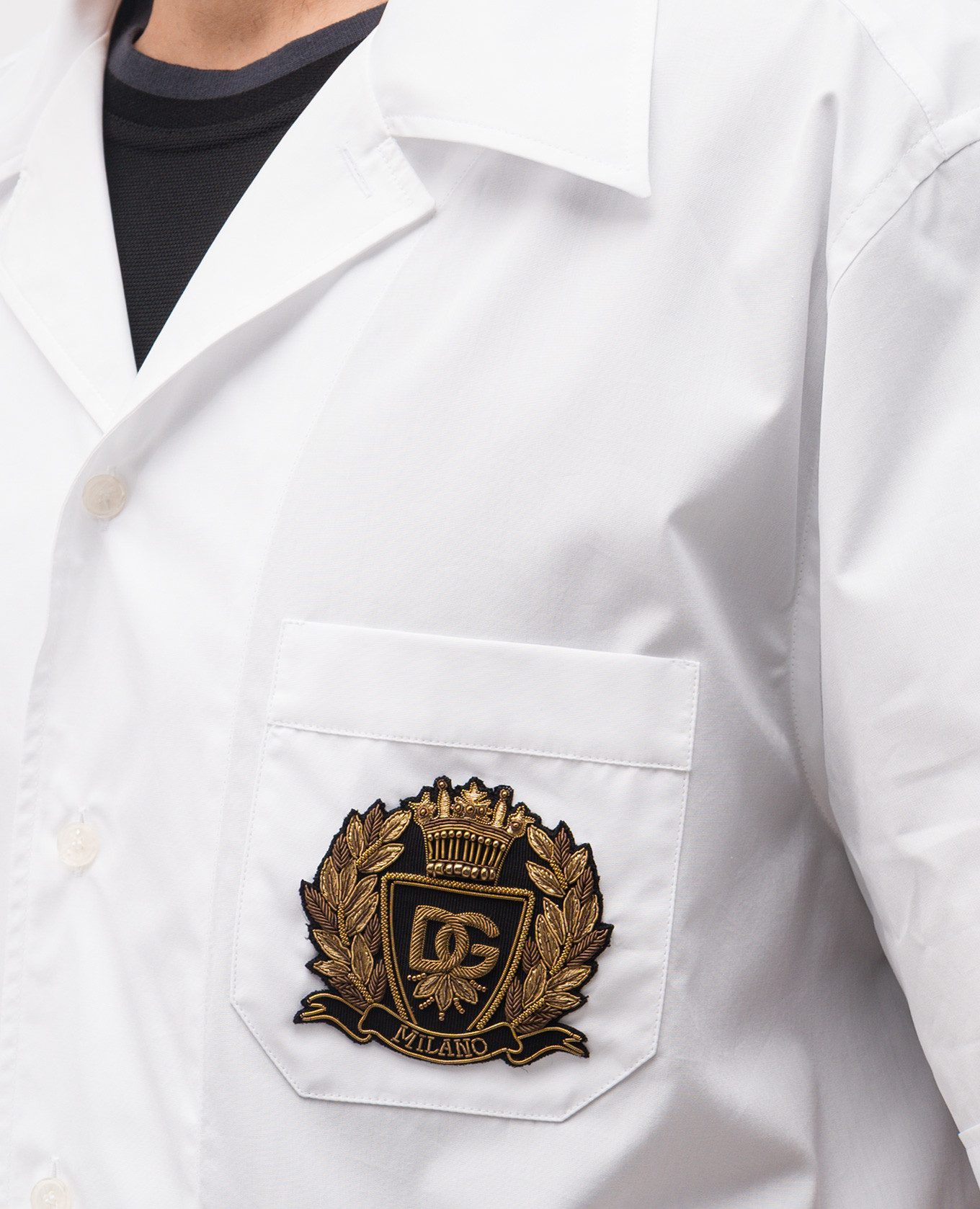 

White shirt with logo patch Dolce&Gabbana