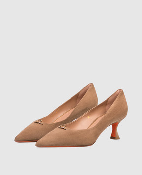 Santoni Beige suede shoes WDIS71917HI2NHZW