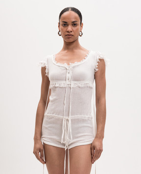 Ann Demeulemeester Eila white jumpsuit B0013949FA736