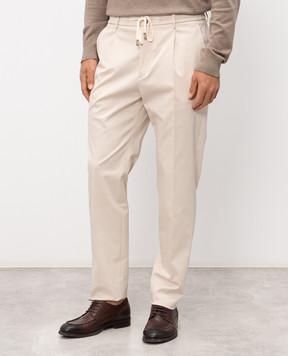 Peserico Beige cotton pants R54774D02448