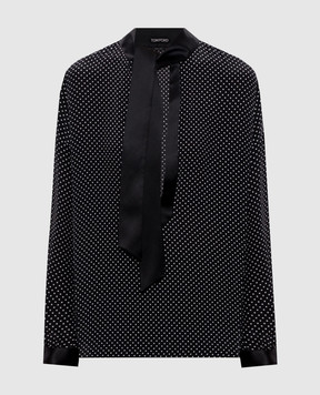 Tom Ford Black polka dot silk blouse CA3333FAP250
