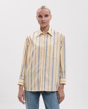 Max & Co Yellow striped shirt with inscription MCODAMA